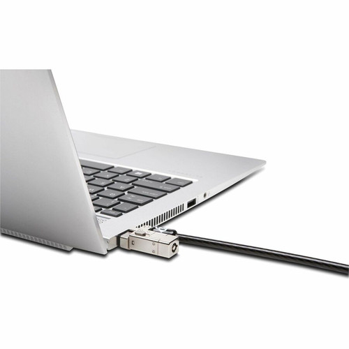 Kensington K65024 Slim NanoSaver 2. 0 Dual Headed Lock - Custom Keyed - Carbon Steel - Cut Resistant - For Notebook