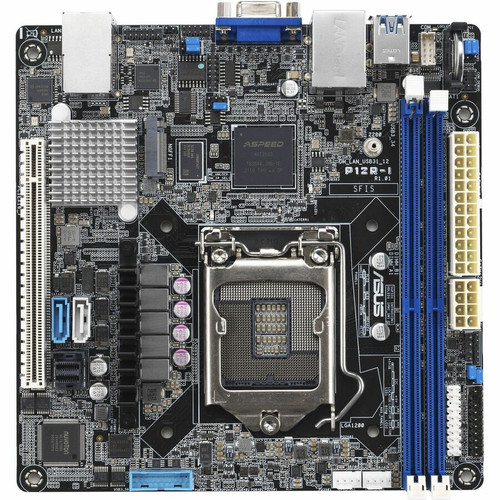 Asus Server Motherboard Intel Chipset Socket LGA-1200 Mini ITX Supporting Pentium And Xeon E Processors 64 GB DDR4 Capacity P12R-I