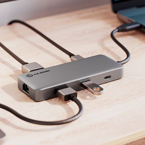 Alogic SPARK 6-in-1 USB 4 Hub With 8K HDMI - for Monitor, Notebook, Desktop PC - Memory Card Reader - USB Type C - 1 Displays - 8K, 4K (U4HC2AGE)