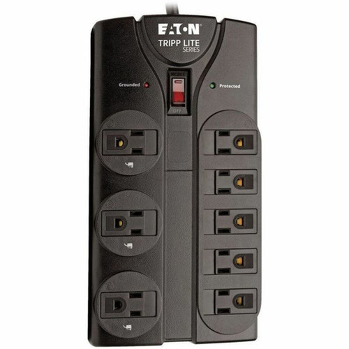 Tripp_Lite_Surge_Protector_Power_Strip_8_Outlet_8__Cord_Black_1440_J_-_8_x_NEMA_5-15R_-_1800_VA_-_1440_J_-_120_V_AC_Input_-_8_x_NEMA_TLP808B