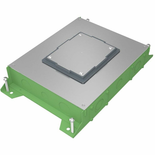 Wiremold RFBA 4-Gang Floor Box - On Grade - Floor Box - Gray, Green - Steel (RFBA4R30OG)