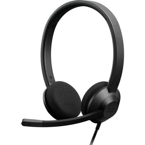 Cisco 321 Headset - Stereo - USB Type A - Wired - 32 Ohm - 50 Hz to 18 kHz - On-ear - Monaural - Supra-aural - 7.5 ft (2.30 m) Cable - (HS-W-321Q-C-USB)