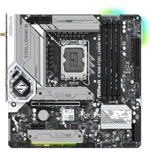 ASRock B760M Steel Legend WiFi Micro ATX Motherboard Socket LGA 1700 Intel Chipset Designed For Core Processors And 128 GB B760M STEEL LEGEND WIFI