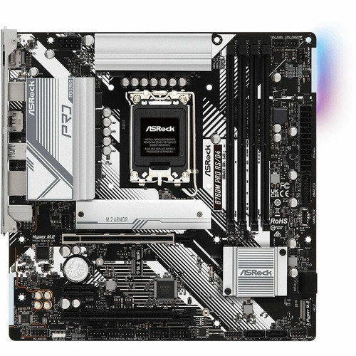 ASRock B760M PRO RS Micro ATX Motherboard Socket LGA 1700 Intel Chipset DDR4 Support For Core Processors And Expandable Memory RS/D4 B760M PRO RS/D4