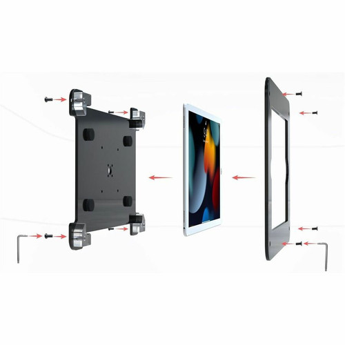 CTA Digital Acrylic Security VESA Enclosure For iPad 10.2 Series And Pro 10.5 In Black PAD-ASVEB