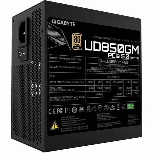 Gigabyte Ultra Durable Internal Power Supply Dual Rail Design REV2.0 GP-UD850GM PG5 REV2.0 GP-UD850GM PG5 REV2.0 GP-UD850GM PG5 REV2.0