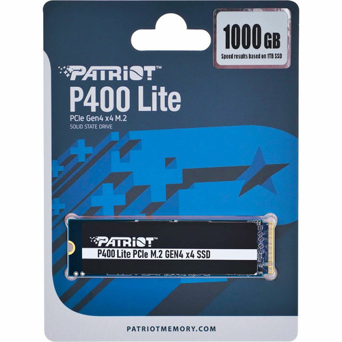 Patriot Memory P400 Lite 1000 GB Solid State Drive - M.2 2280 Internal - PCI Express NVMe (PCI Express NVMe 4.0 x4) - Notebook, PC, - (P400LP1KGM28H)