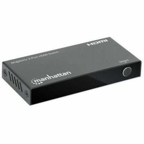 Manhattan 207942 8K@60Hz 2-Port HDMI Switch - 7680 x 4320 Resolution - 2 x 1 Display - Audio/Video Switchbox