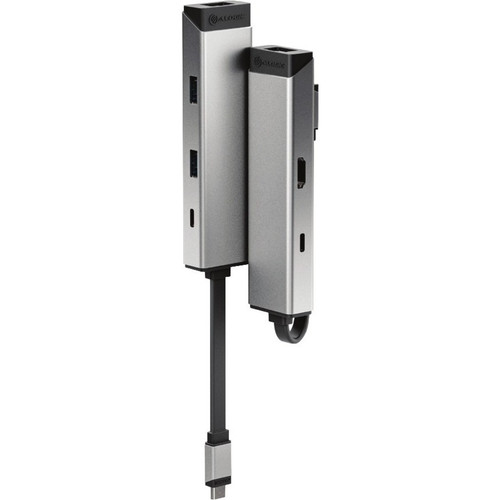 Alogic MagForce SLIM 6-in-1 Hub - for Hard Drive, Tablet, Projector, Keyboard, Monitor, Mouse, Smartphone, Printer, Flash Drive, TV, - (ULCHAEA-SGR)