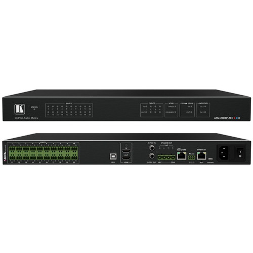 Kramer AFM-20DSP-AEC Audio/Video Switchbox - 4K UHD - Twisted Pair - 1 x 1 - Display - 1 x HDMI Out (Fleet Network)