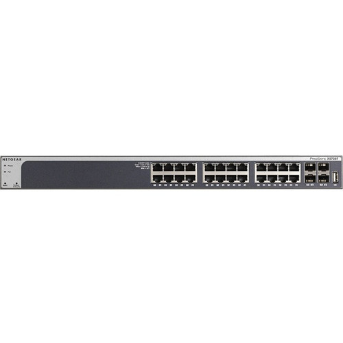 Netgear Prosafe XS728T Ethernet Switch - 28 Ports - Manageable - 3 Layer Supported - Optical Fiber, Twisted Pair - Rack-mountable, (Fleet Network)