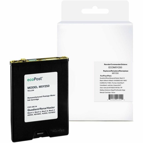 ecoPost Remanufactured Ink Cartridge Astro 123-2415, Formax CJ-22, FP Mailing Solutions M1INKYELLOW, iJetColor 870104-005, M5Y250 - (Fleet Network)