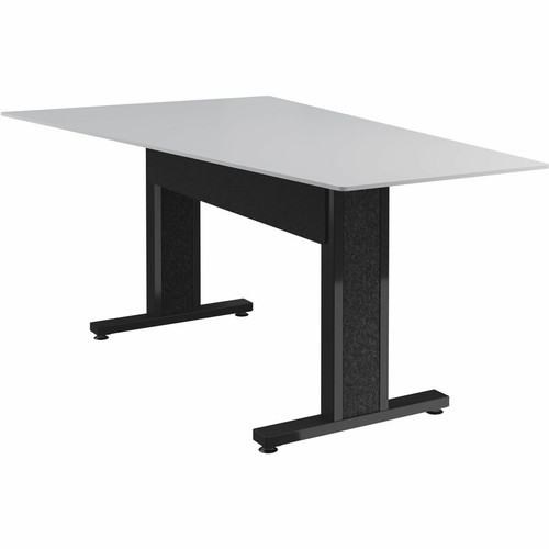 Middle Atlantic Forum Series Angle Table for 5 - 7 People - 90in Length - Designer White Table Top with Dark Table Base - Designer Top (Fleet Network)
