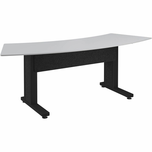 Middle Atlantic Forum Series Arc Table for 3 People - 30in Height - Designer White Table Top with Dark Table Base - Designer White Arc (Fleet Network)