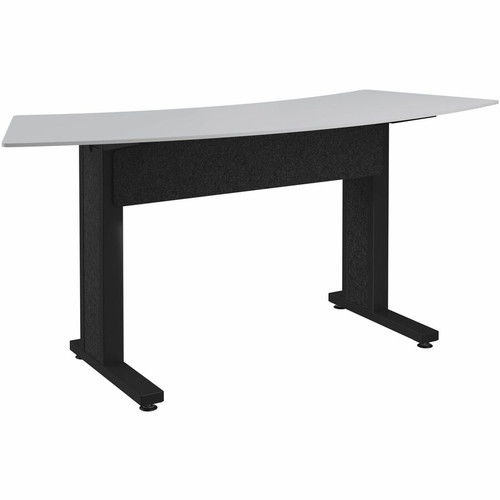 Middle Atlantic Forum Series Arc Table for 3 People - 38in Height - Designer White Table Top with Dark Table Base - Designer White Arc (Fleet Network)