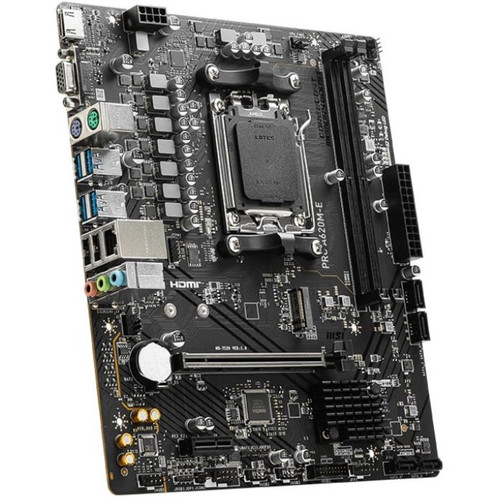 MSI Pro PRO A620M-E Gaming Desktop Motherboard - AMD A620 Chipset - Socket AM5 - Micro ATX - Ryzen 7 Processor Supported - 64 GB DDR5 (PROA620ME)