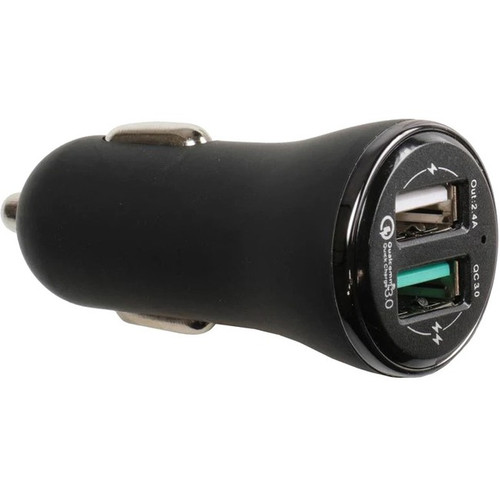 ProClip Dual-Port USB-A Car Charger - 18 W - 12 V DC, 24 V DC Input - 5 V DC, 9 V DC, 12 V DC, 4.9 V DC, 5.25 V DC, 3.6 V DC, 6 V DC, (Fleet Network)