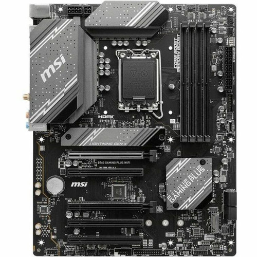 MSI B760 GAMING PLUS WIFI Gaming Desktop Motherboard - Intel B760 Chipset - Socket LGA-1700 - ATX - Core, Pentium Gold, Celeron - 192 (B760GPWIFI)