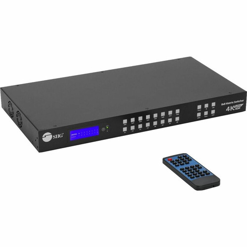 SIIG 8x8 HDMI 4K60Hz Matrix Switcher - 3840 x 2160 - 4K - 1080p8 x 8 - TV, Display - 8 x HDMI Out - 60 Hz (Fleet Network)