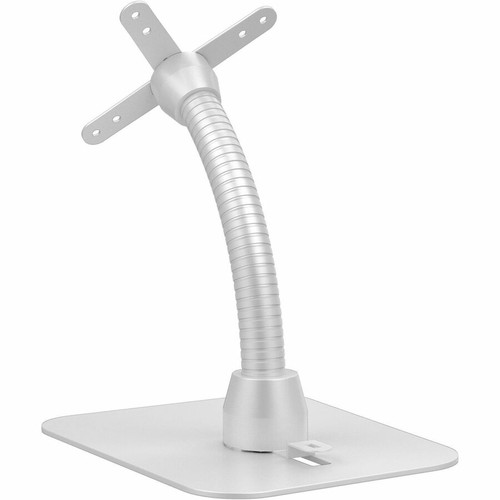 CTA Digital ADD-PARATW VESA-Compatible Cable Management Gooseneck & Base Plate - White - 75 x 75/100 x 100 Mount - Heavy-Duty Steel
