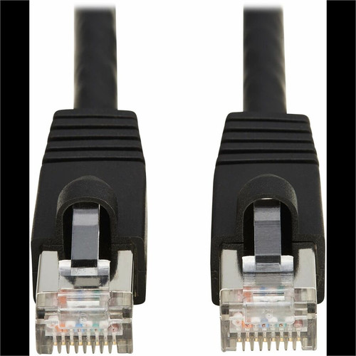 Tripp Lite series Cat8 40G Snagless SSTP Ethernet Cable (RJ45 M/M), PoE, Black, 15 ft. (4.6 m) - Category 8 Network Cable for Network (N272-F15-BK)
