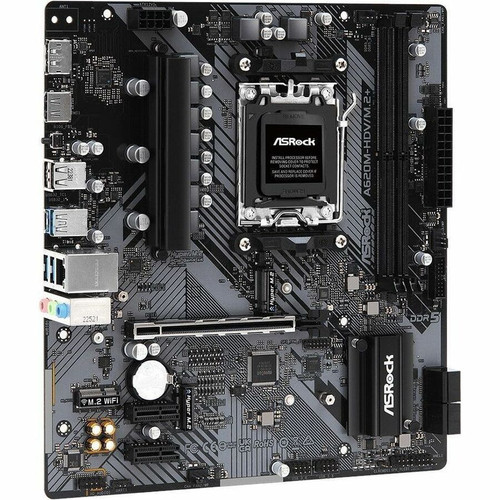ASRock A620M-HDV/M.2+ Gaming Desktop Motherboard - AMD A620 Chipset - Socket AM5 - Micro ATX - Ryzen 7, Ryzen 9 Processor Supported - (Fleet Network)