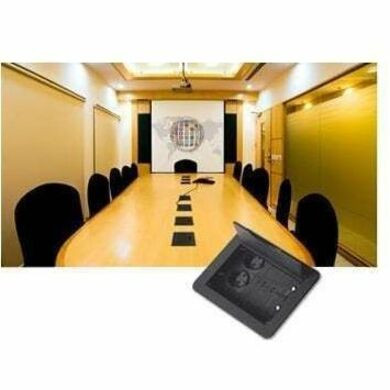 Kramer TBUS-1Axl Power/Data Outlet - Tabletop - Silver Brushed Anodized Aluminum (TBUS-1AXL(BA))