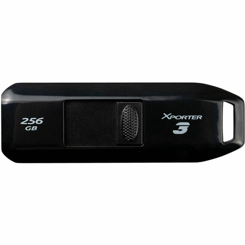 Patriot Memory Xporter 3 USB 3.2 GEN 1 Slider Type-A Flash Drive 256GB - 256 GB - USB 3.2 (Gen 1) Type A - 80 MB/s Read Speed - Black (PSF256GX3B3U)