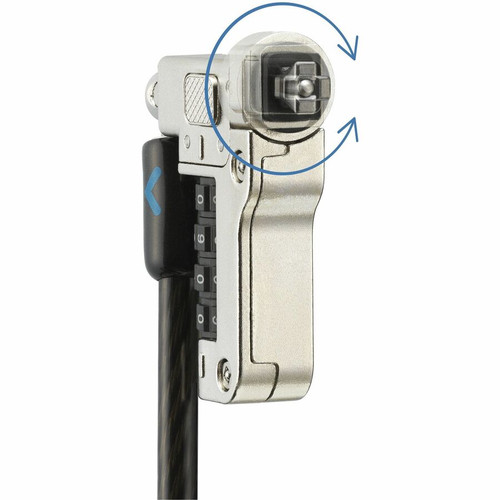 Kensington K65098WW Slim N17 2. 0 Serialized Combination Laptop Lock - 25-Pack - Wedge-Shaped Slots - 5. 9 ft Cable - Preset 4-Wheel