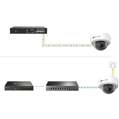 TP-LINK VIGI C240I(2. 8MM) VIGI C240I 4MP Dome Network Camera - 2. 8mm Lens - Color - 2560 x 1440 - 98. 43 ft IR Night Vision - H. 265+ - IP67 IK10