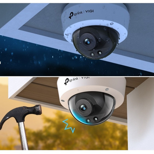 TP-LINK VIGI C240I(2. 8MM) VIGI C240I 4MP Dome Network Camera - 2. 8mm Lens - Color - 2560 x 1440 - 98. 43 ft IR Night Vision - H. 265+ - IP67 IK10