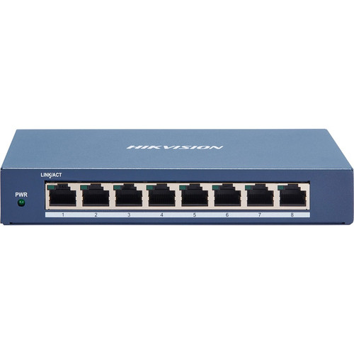Hikvision 8 Port Gigabit Smart Switch Managed Performance 2 Layer Support Low Power Twisted Pair Design For Edge Networks DS-3E1508-EI