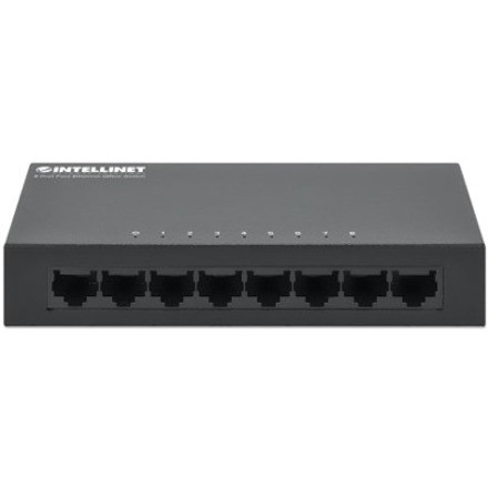 Intellinet 523318 8-Port Fast Ethernet Office Switch - Layer 2 Managed - Desktop Form Factor - 10/100Base-TX - 1.60W Power