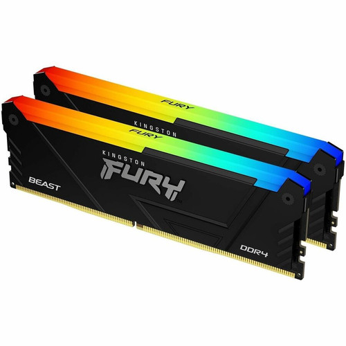 Kingston FURY Beast 64GB (2 x 32GB) DDR4 SDRAM Memory Kit - For Motherboard - 64 GB (2 x 32GB) - RGB - DDR4-3200/PC4-25600 DDR4 SDRAM (Fleet Network)