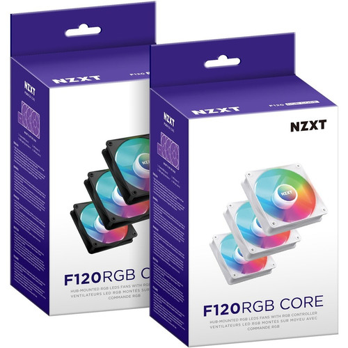 NZXT F120 RGB Core RF-C12TF-B1 Cooling Fan - 3 Pack - 4.72" (120 mm) Maximum Fan Diameter - 3 x Fan(s) - 78.86 CFM (133.98m³/h) - 1800 (Fleet Network)