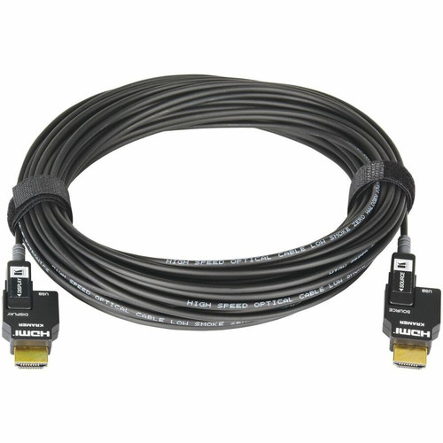 Kramer Active Optical 4K Pluggable HDMI Cable - LSHF - 328 ft (99.97 m) Hybrid Fiber Optic A/V Cable for Audio/Video Device - First 1 (Fleet Network)