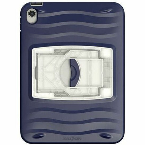 UZBL ShockWave Tablet Case - For Apple, Logitech iPad (10th Generation) Tablet - Grippy Wave Pattern - Deep Blue - Impact Absorbing, - (Fleet Network)