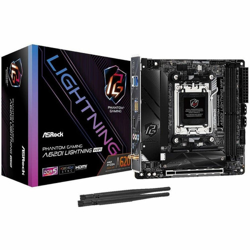 ASRock A620I LIGHTNING WIFI Mini ITX Gaming Desktop Motherboard AMD Chipset Socket Support For Ryzen 5 7 9 A620I LIGHTNING WIFI A620I LIGHTNING WIFI