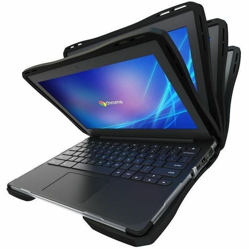 UZBL Air Style Hard Shell Case for HP 11 Chromebook G8/ G9 EE - For HP Chromebook - Black, Transparent - Scratch Resistant, Drop Rub - (Fleet Network)