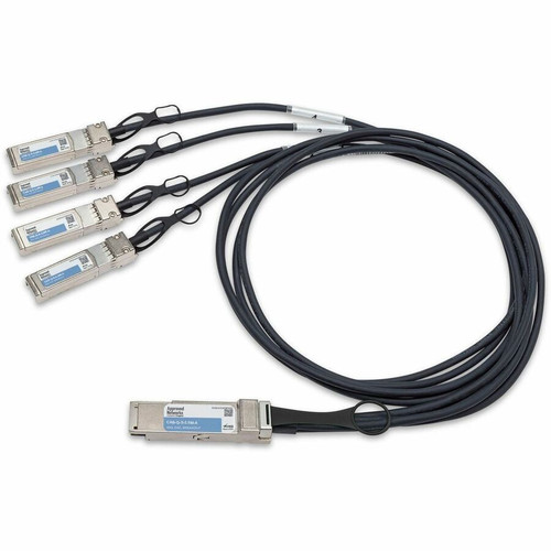 Approved Networks 40GBASE QSFP+ Passive DAC Cable (QSFP+ to 4 x SFP+) Breakout Cable - 8.2 ft Twinaxial Network Cable for Network - 1 (Fleet Network)