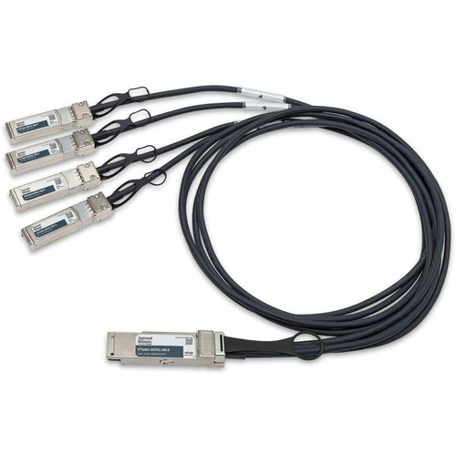 Approved Networks 40GBASE QSFP+ Passive DAC Cable (QSFP+ to 4 x SFP+) Breakout Cable - 6.6 ft Twinaxial Network Cable for Network - 1 (Fleet Network)