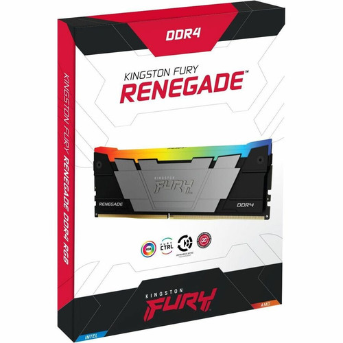 Kingston FURY Renegade 64GB (4 x 16GB) DDR4 SDRAM Memory Kit - For Motherboard - 64 GB (4 x 16GB) - RGB - DDR4-3600/PC4-28800 DDR4 - - (KF436C16RB12AK4/64)