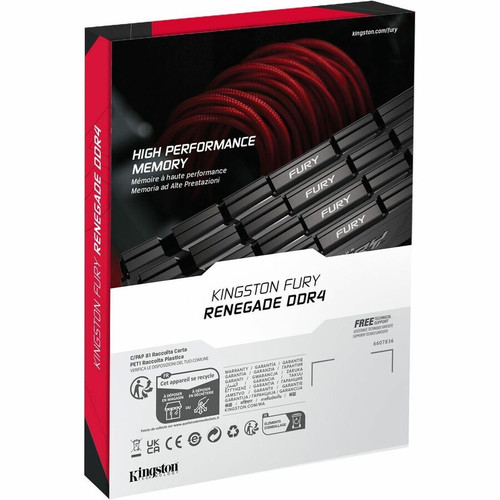 Kingston FURY Renegade 16GB (2 x 8GB) DDR4 SDRAM Memory Kit - For Motherboard - 16 GB (2 x 8GB) - DDR4-3600/PC4-28800 DDR4 SDRAM - MHz (KF436C16RB2K2/16)