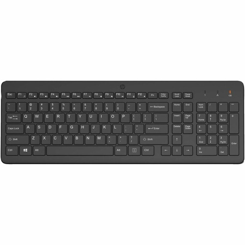 HP 225 Keyboard - Wireless Connectivity - RF - 32.81 ft (10000 mm) - 2.40 GHz - Universal - Plunger Keyswitch - AAA Battery Size - (Fleet Network)