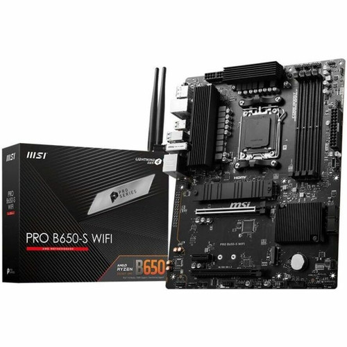 MSI PRO B650-S WIFI ATX Socket AM5 for AMD Ryzen CPU - Ryzen 7, Ryzen 9 Processor Supported - 256 GB DDR5 SDRAM Maximum RAM - DIMM, - (B650SWIFI)