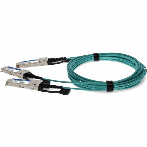AddOn Mellanox MFS1S50-H005V Compatible TAA 200G-AOC QSFP56 to 2xQSFP56 Infiniband HDR Active Optical Cable (850nm, MMF, 5m, LSZH) - - (MFS1S50-H005V-AO)