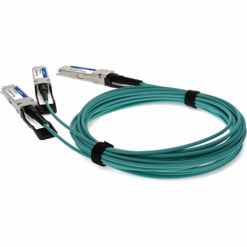 AddOn Mellanox MFS1S50-H005V Compatible TAA 200G-AOC QSFP56 to 2xQSFP56 Infiniband HDR Active Optical Cable (850nm, MMF, 5m, LSZH) - - (MFS1S50-H005V-AO)