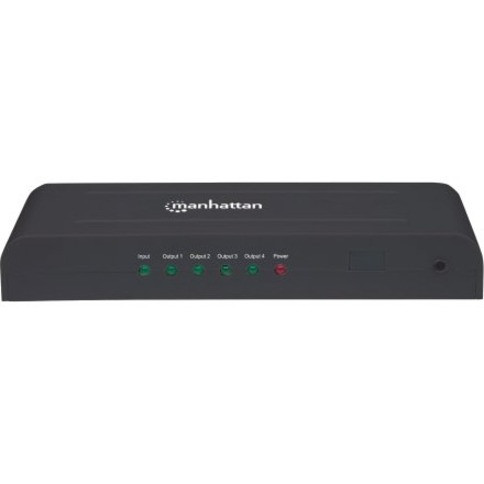 Manhattan 4-Port HDMI Splitter - 4096 x 2160 - 340 MHzMaximum Video Bandwidth - 1 x HDMI In - 4 x HDMI Out - Plastic (Fleet Network)