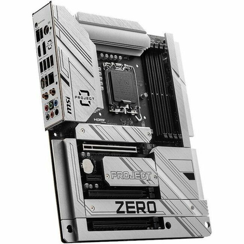 MSI Z790 PROJECT ZERO Desktop Motherboard - Intel Z790 Chipset - Socket LGA-1700 - ATX - Pentium Gold, Celeron, Core Processor - 192 - (Fleet Network)