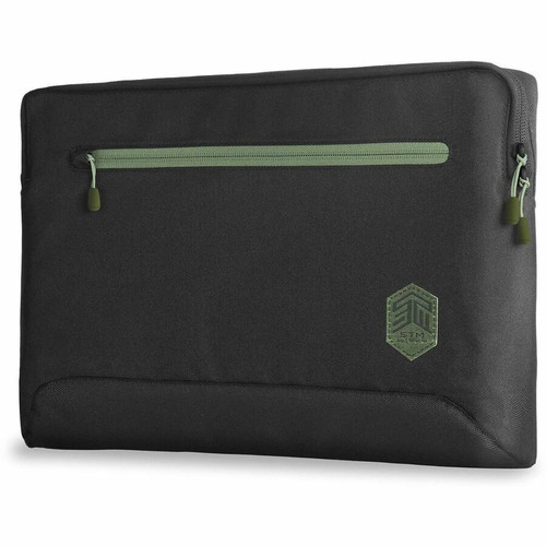 STM Goods Eco Carrying Case Sleeve For 13 To 14 Inch Apple MacBook Pro Black Polyester Body Compact Protective STM-114-392M-01